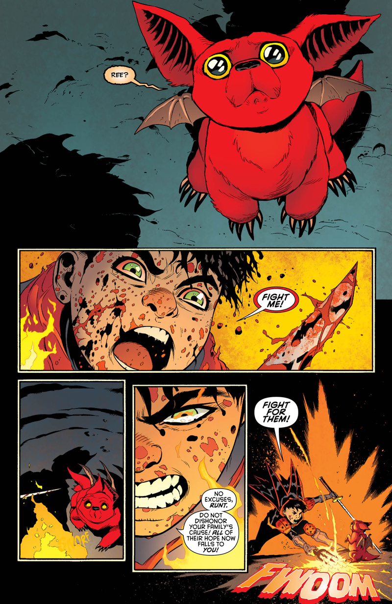 Illustration for article titled Exclusive DC preview: Damian meets his furry flying pet in Robin: Son Of Batman #6